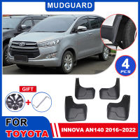 สำหรับ Toyota Innova AN140 2016 ~ 2022 Mudguards Mudflaps Fender Mud Flap Splash Auto Part Guards ด้านหน้าด้านหลังล้ออุปกรณ์เสริม