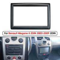 แผงหน้าปัดรถยนต์2วิทยุ Din สำหรับ Renault Megane 2 II 2002 2003 2004 2005 2006 2007-2009