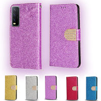 VcmIs ฝาครอบสำหรับ Vivo Y20/ Y20s/ Y20i/ Y20sG/ Y20s [G]/ Y12s/ Y12A PU Glitter หนังกระเป๋าสตางค์โทรศัพท์