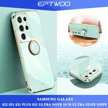 Luxury Leather Retro Square Case w/ Ring For Samsung S23 S22 S21