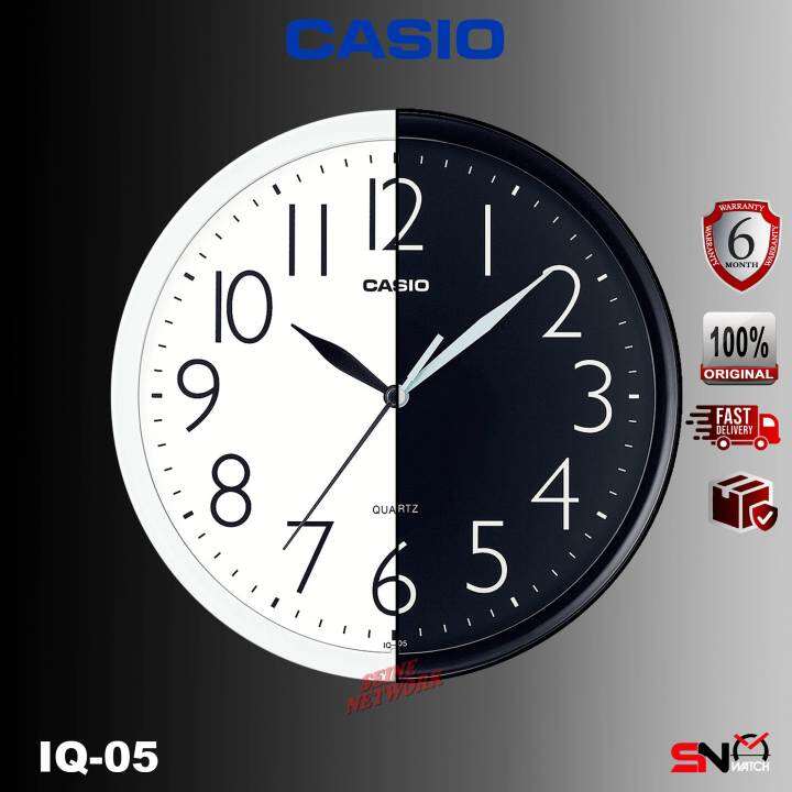 Casio round resin wall clock hot sale