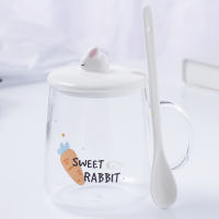 Cute Glass Coffee Cup Korean Minimalist 500ml Creative Wine Kawaii Bear Drink Milk Juice Tea Cup Espresso Tazas Drinkware DF50