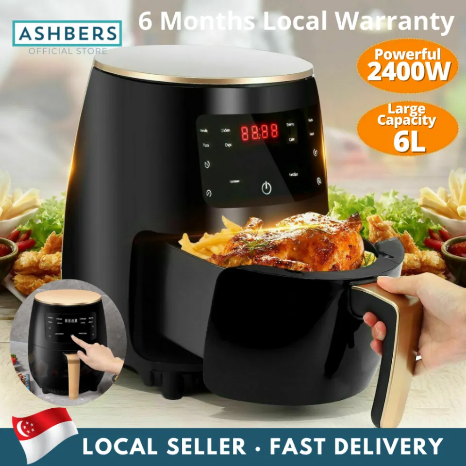 Air Fryer Large Colorful Touch Screen Electric Fryer 6L Capacity