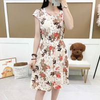 2021 New Fashion Many Colors Pink Yellow Black Blue White Floral A-Line Dress Summer Beach Casual Short Sleeve Dresses