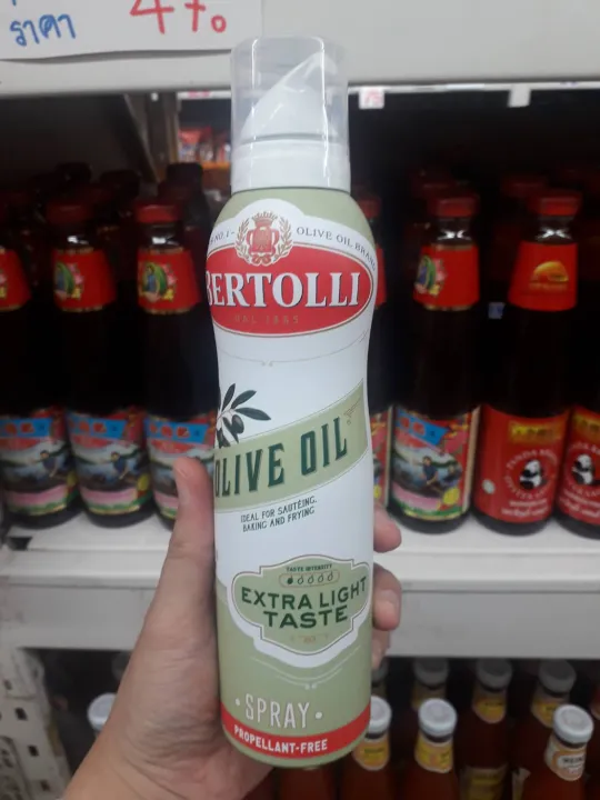 Bertolli Olive Oil Spray extra light น้ำมันมะกอกสเปรย์ 145ml. Lazada