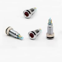 8MM Metal Signal Indicator Light 12V 24V 220V Waterproof LED Power Lamp Vehicle Lighting 5pcs