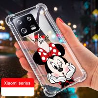 เคสซิลิโคนใสลายมินนี่สำหรับ Xiaomi 13 Pro 13 Lite ทนทานต่อการตกหล่นที่มุม