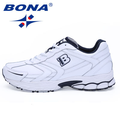 BONA Winter Sports Trainers For Men Running Sport Shoes Outdoor Lace Up Black Sneakers Light Athletic Shoes Fast Free Shipping