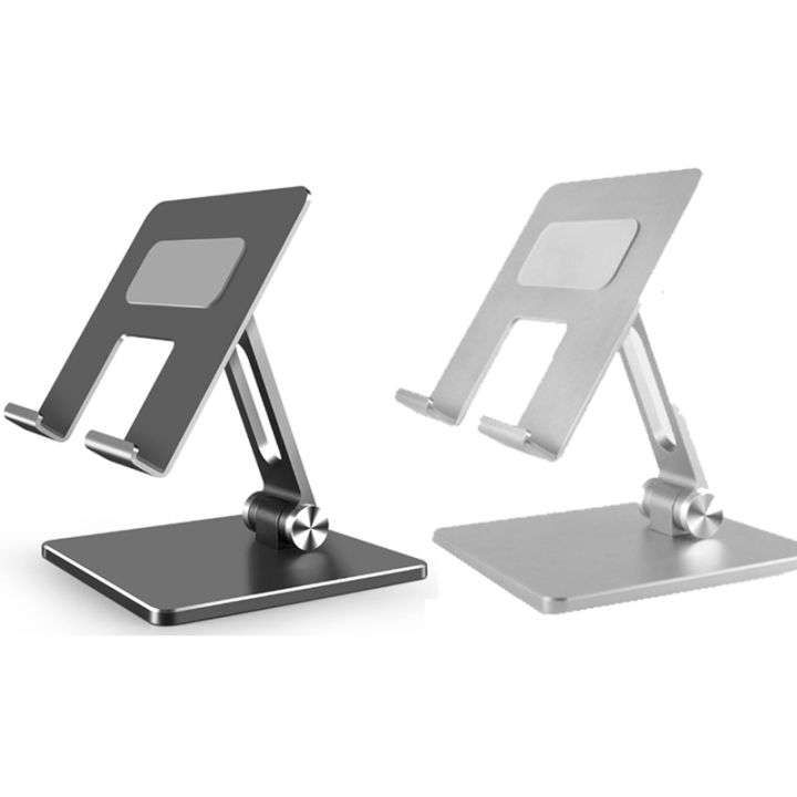 1-pcs-aluminum-alloy-tablet-stand-high-angle-adjustment-tablet-desktop-multifunctional-bookshelf-suitable-for-i-pad-silver