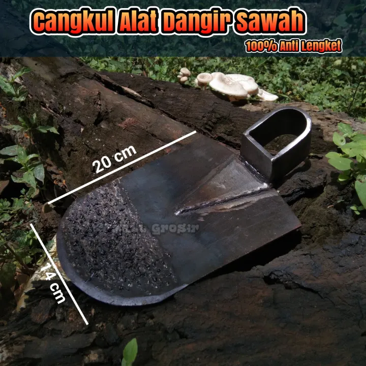 Cangkul Sawah Alat Dangir Ukuran Kecil Siap Pakai Pacul Bahan Baja