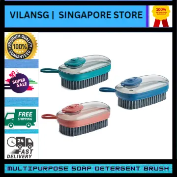 Multifunctional Hydraulic Cleaning Brushes, Soap Dispensing Dish