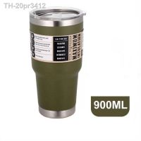 ▽❇ 20pr3412 304 aço inoxidável viagem Tumbler café caneca garrafa térmica do carro copo de água Thermocup manter frio e quente Dropshipping 30 oz