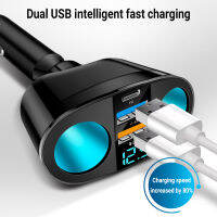 เรือจากประเทศไทย ที่ชาร์จในรถยนต์ Car Charger QC3.0 4.8A ที่ชาร์จ 2USB 12-24V ชาร์จมือถือ ชาร์จแอนดรอยด์ Bluetooth 5.0 Car Music Player