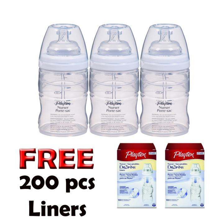 Playtex Starter Set Bottles with Free 200 Liners Lazada PH