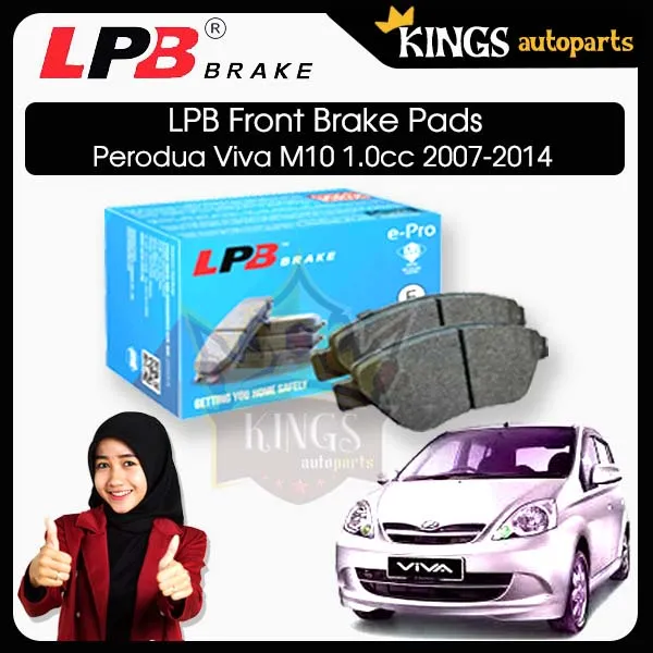LPB FRONT BRAKE PAD KERETA PERODUA VIVA 660/850 1.0L 2007 2014