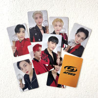 Ateez Utopia ชุดการ์ดไฟติดรูปแมว,ชุดการ์ดถ่ายรูป8ต่อเซ็ต Kpop Seonghwa Hongjoong Yunho Yeosang San Mingi Young Jongho