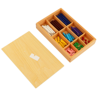 Mathematics Material 1-9 Beads Bar In Wooden Box Early Preschool Toy Educational Toys Kindergarten Educational Games