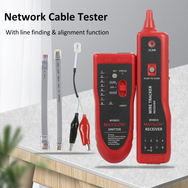 fansline-mayilon-เครื่องทดสอบสายเคเบิลเครือข่ายตัวค้นหาสัญญาณดิจิทัลตัวหาเส้นออนโหลดแบบไม่มีเสียงรบกวนป้องกันการติดขัดพร้อมฟังก์ชันการค้นหาและการจัดตำแหน่ง