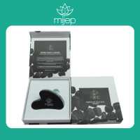 Black Obsidian Gua Sha HEART ออบซิเดียนกัวซา - รูปหัวใจ กัวซาสำหรับนวดหน้าจากหินธรรมชาติบริสุทธิ์ 100% ตามตำรับแพทย์ศาสตร์จีนโบราณ เครื่องมือนวดหน้าที่ขายดีที่สุด