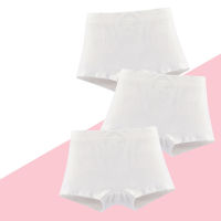 Cotton girls childrens underwear teen school shorts four-corner cotton womens middle-aged childrens boxer pure white one