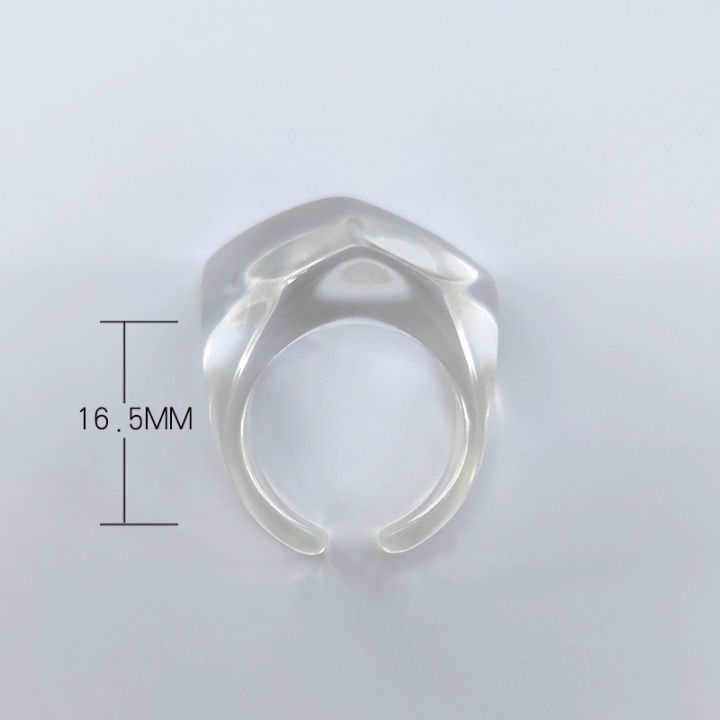 cod-แหวนเรซินแบบปรับได้แบบเรียบง่ายสไตล์ญี่ปุ่น-ins-แหวนอะคริลิคเครื่องประดับชิงเต่าเย็น