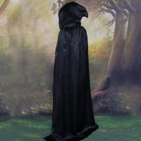 Halloween Loose Hooded Cape Adult Women Men Unisex Long Cloak Black Costume Dress Coats Gifts Children Adult for Halloween Party