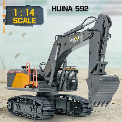 ♂℡№ jiozpdn055186 1/14 huina 592 rc escavadeira caminhão liga escavadora caterpillar 2.4g 22ch carro controlado por rádio modelo de engenharia elétrico brinquedo menino