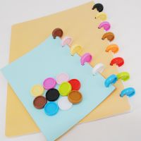 ✹﹍✧ 100pcs 19mm Plastic Mushroom Binding Discs for Notebook Binding Buckle DIY Mushroom Planner Discs Binder Rings Office Supplies