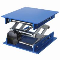 Lab-Lift แพลทฟอร์ม Stand Rack กรรไกร Lab-ยกอลูมิเนียม100x100x150mm-