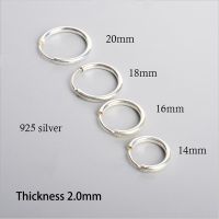 【YP】 925 Sterling Hoop Earrings Men Thicker Than Round Hoops Ear Rings Earings Jewelry