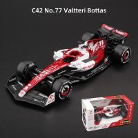 Bburago 1:43 2022ทีมแข่ง F1อัลฟ่าโรมิโอ C42 77 Bottas รถโลหะผสม Diecast ของเล่นโมเดล24 Guanyu