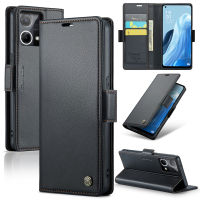 Oppo Reno8 4G Case, WindCase PU Leather Kickstand Wallet Magnetic Closure Flip Case Cover for Oppo Reno8 4G