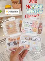 The new MUJI cute compartment small medicine box reminds morning afternoon and evening for 7 days portable small mini medicine dispensing box