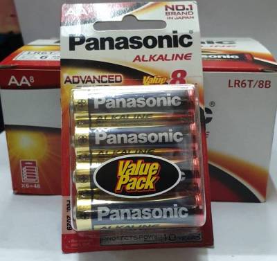 ถ่าน Panasonic Alkaline AA หรือ AAA แพค 8 ก้อน จำนวน 6 แพค สามารถออกใบกำกับภาษีได้