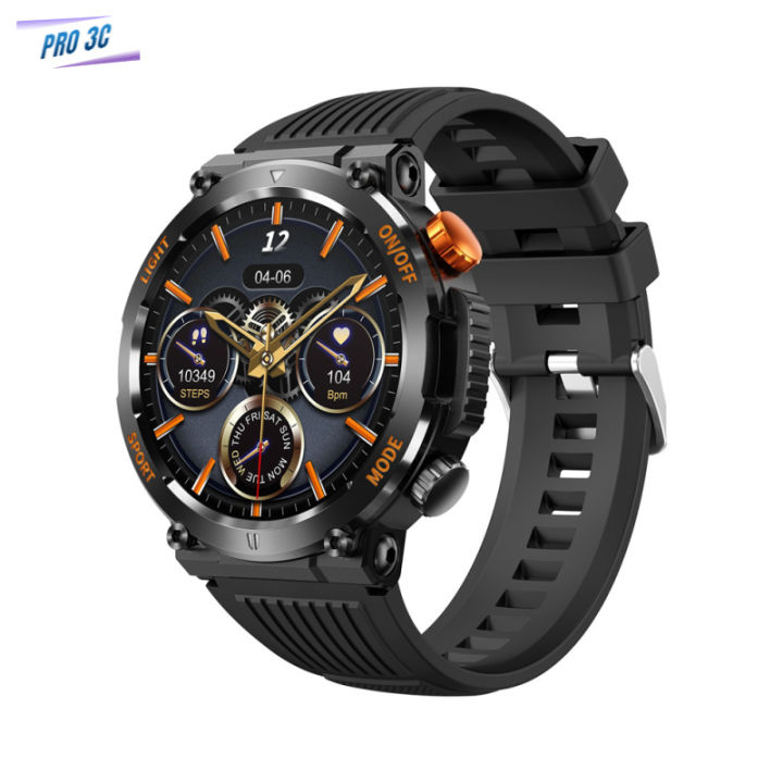 PRO HT17 Smart Watch With LED Flashlight Compass1.46 Inch Heart Rate ...