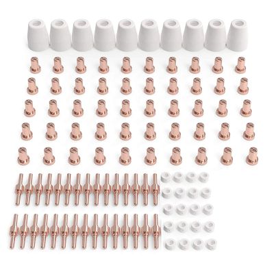 110 Pcs Plasma Cutting Consumables Fit Cut 40 50 with Plasma Cutter Torch PT31 LG40