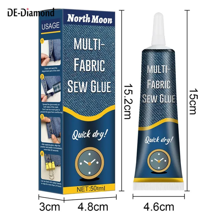 DE Multifunctional Sew Glue NonStitches Fabric Repair Adhesive DIY