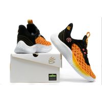 Au hot [original] UA * curry-9 Yellow Black Fashion breathable basketball shoes lightweight comfortable sports shoes