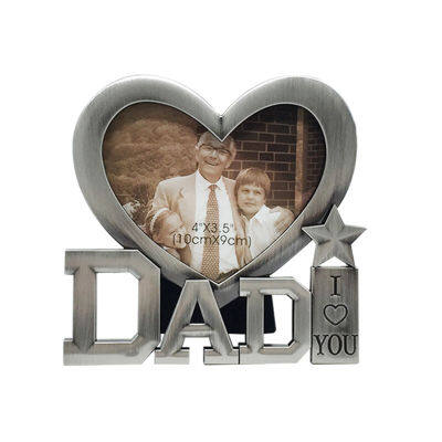 Heart Shape Picture Frame I Love You Dad Desk Decor For Father Day Gift He