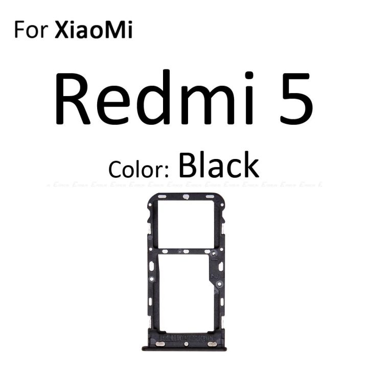 อะแดปเตอร์เครื่องอ่านสล็อตถาดใส่ซิมการ์ดสำหรับ-xiaomi-redmi-5-plus-โน๊ต5-pro-micro-sd-ชิ้นส่วนภาชนะใส่กระเป๋าเก็บบัตร