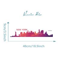 Silhouette New York City Skyline สติ๊กเกอร์ติดผนังสำหรับตกแต่งห้องนั่งเล่นห้องนอน Decal ไวนิล Wall Art ภาพจิตรกรรมฝาผนังตกแต่งบ้าน