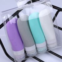 【YF】▦❖✸  4Pcs/Set  Silicone Bottle Refillable Packing Points Shampoo Trip