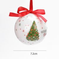(เครื่องประดับคริสต์มาสและโมเดล) จี้ลูกบอลโฟมสติกเกอร์ต้นคริสต์มาสขนาด7.2ซม. เครื่องประดับตกแต่ง2024วันคริสต์มาสงานแต่งงานงานเลี้ยงปีใหม่การตกแต่งบ้านวันคริสต์มาส