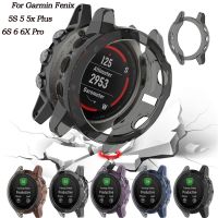 เคส TPU ป้องกันสำหรับ Garmin Fenix 6S 6 6X Pro 5S 5 5X Plus ป้องกันรอยขีดข่วนป้องกันรอยขีดข่วนกรอบสร้อยข้อมือเชลล์ Wathband หน้าจอนาฬิกากรณี