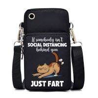 Funny Kittens Jokes Mobile Phone Bag Kawaii Ginger Cat Shoulder Bag Crossbody Handbag Sports Arm Purse for Xiaomi/iphone Ect