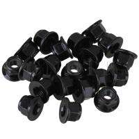 CNBTR 20/40Pieces M6 Zinc Plated Carbon Steel Flange Nylon Insert Locking Nuts Nails  Screws Fasteners