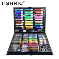 TISHRIC 150ชิ้นอุปกรณ์ศิลปะการวาดภาพชุดดินสอสีสีน้ำปากกาน้ำมันดินสอสีพาสเทลเด็กเครื่องเขียนปากกาสีชุด