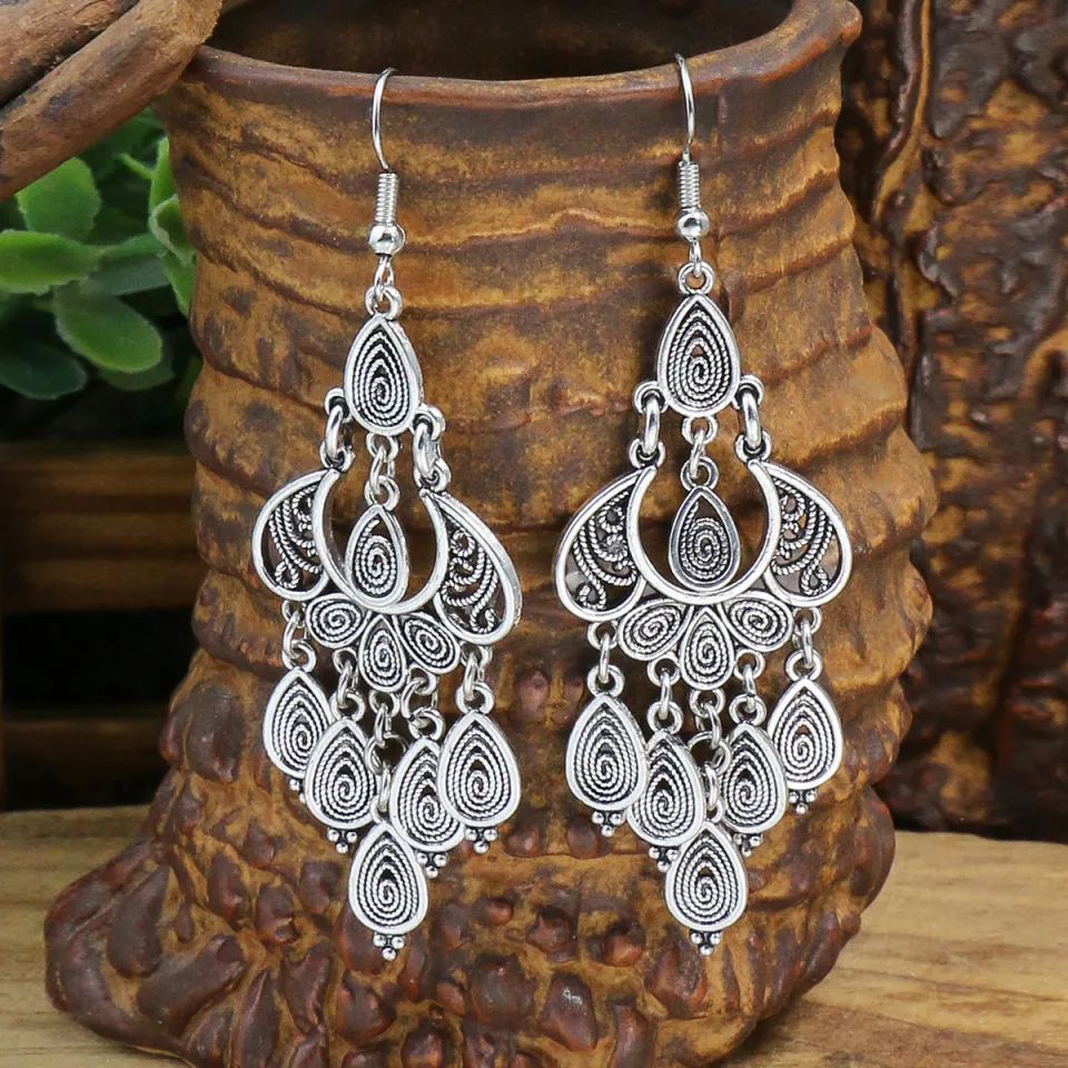 Buy 2 Pairs Bohemian Earrings, Bohemian Jewelry 5537 Online in India - Etsy