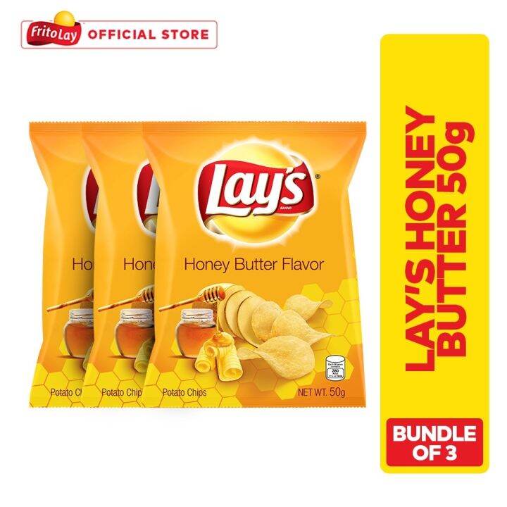 Lay's Honey Butter Potato Chips 50g (Bundle of 3) Lazada PH