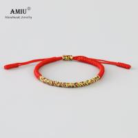 AMIU 6 Colors Tibetan Handmade Buddhist Lucky Bracelets &amp; Bangles For Women Men Rope Knots Amulet Gift Tibet Braided Bracelet Charms and Charm Bracele